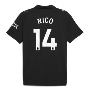 Manchester City Nico Gonzalez #14 Segunda Equipación 2025-26 Manga Corta